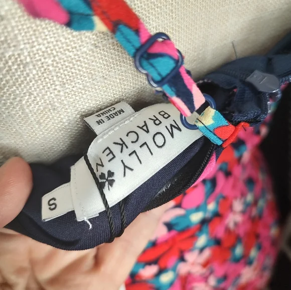 💐NWT Molly Bracken Brand Floral Print One Shoulder Jumpsuit, Small - Picture 10 of 13